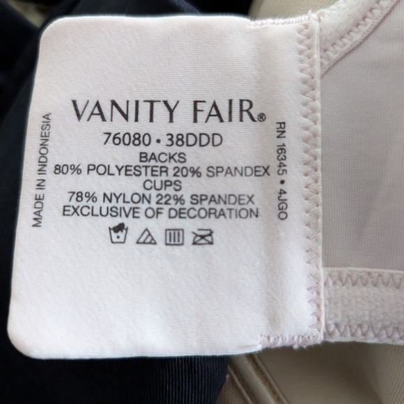 Lot of 5 Vanity Fair Beauty Back Smoothing Minimizer Bra - Picture 5 of 5